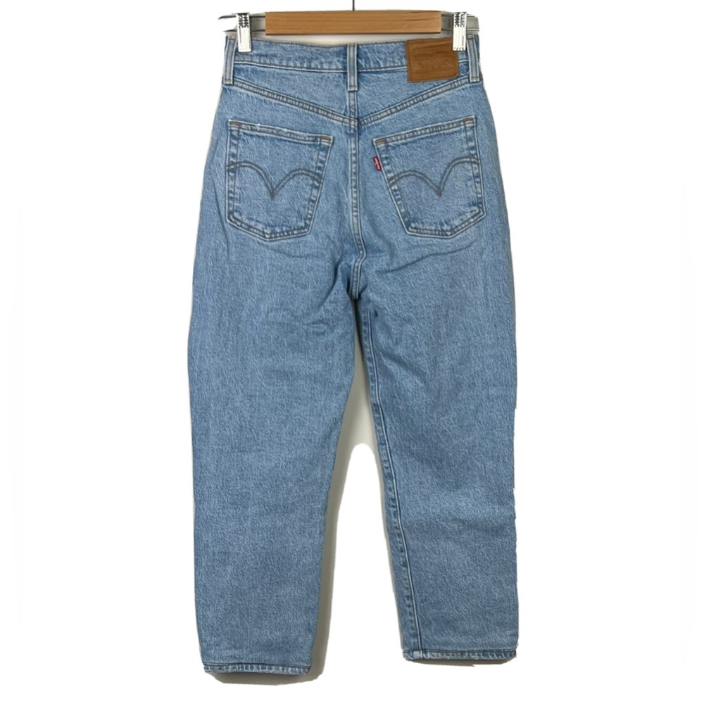 Levi’s Ribcage Premium Denim Jeans Straight Ankle Distressed High Waist 26 / 8 - Picture 2 of 15